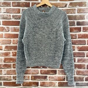 Free People Too Good Pullover Sweater, Grey/ Black, Size Medium